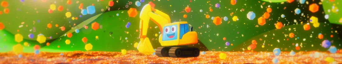 「新しい建機展2025-ミライ建機ランド-」展示映像 CG・コンポジット